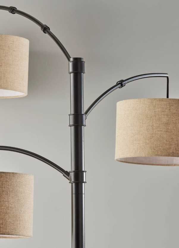 Adesso® Cabo Dark Bronze Arc Floor Lamp-1