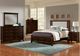 Vaughan-Bassett Bonanza Cherry/Gray California King Upholstered Panel Bed-1