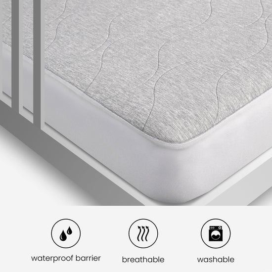 BEDGEAR® Air-X Gray Crib Mattress Protector-3