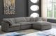 Meridian Furniture Cozy 4-Piece Grey Velvet Cloud Modular Sectional-3