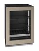 U-Line® Home Collection 24" 5.1 Cu. Ft. Panel Ready Beverage Center with Glass Door-3