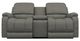 La-Z-Boy® Greyson Blue Grey Leather Manual Reclining Loveseat with Console-1