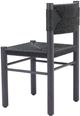 Zuo® Modern Iska 2-Piece Black Aluminum Outdoor Dining Side Chair Set-3
