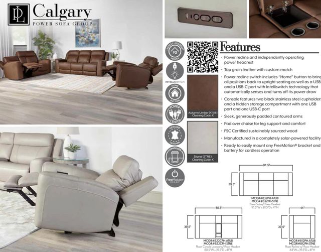 Parker House® Calgary Autumn Umber Power Reclining Sofa-4