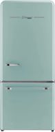 Unique® Appliances Classic Retro 30 in. 18 Cu. Ft. Ocean Mist Turquoise Bottom Freezer Refrigerator-0