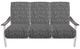 Telescope Casual St. Catherine Agra Classic/Warm Gray Aluminum/Fabric Outdoor MGP Cushion Three-Seat Sofa with Boardwalk Rustic Arms-1