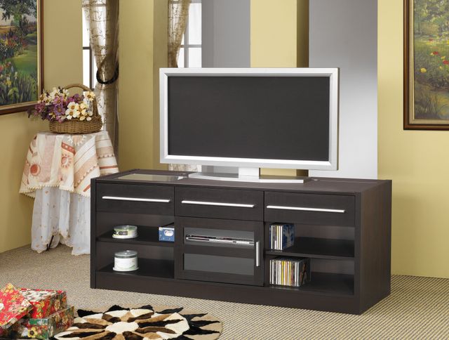 Coaster® Cappuccino 3-Drawer Built-In Connect-It TV Console-1
