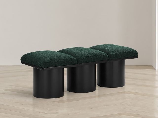 Meridian Furniture Pavilion 3-Piece Green/Black 47" Modular Bench Set-4