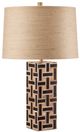 Currey & Company Aarna Black/Natural Table Lamp-1