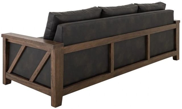 International Furniture Direct Walnut Black/Lacquer Reddish Brown Sofa-4
