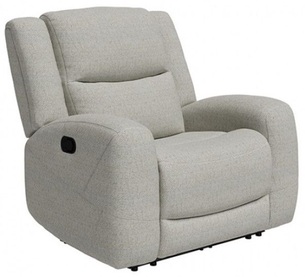 Furniture of America® Giraldus Beige Manual Recliner-0