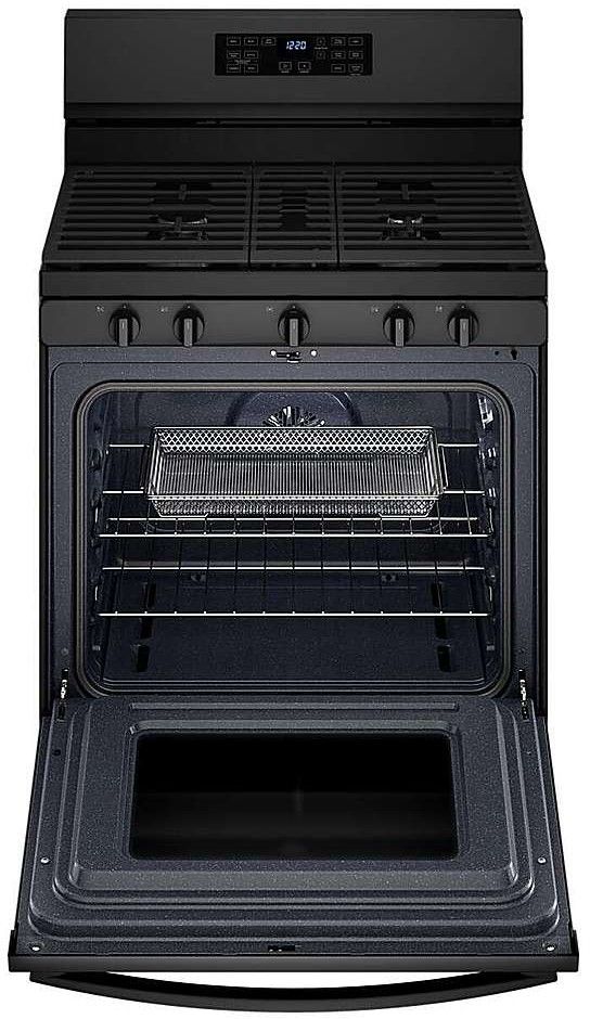 Whirlpool® 30" Black Freestanding Gas Range with 5-in-1 Air Fry Oven-2