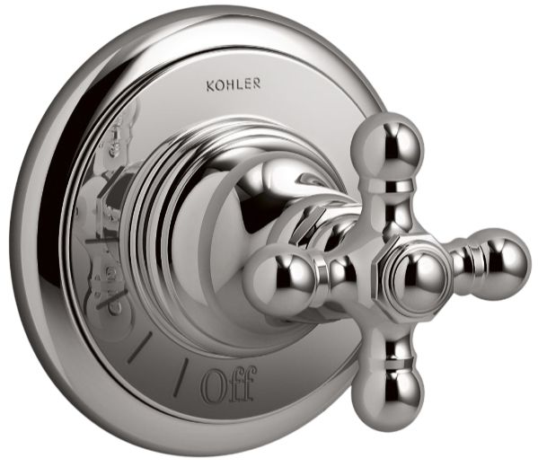 KOHLER® Artifacts® MasterShower® Vibrant Titanium Volume Control Valve Trim with Cross Handle-0