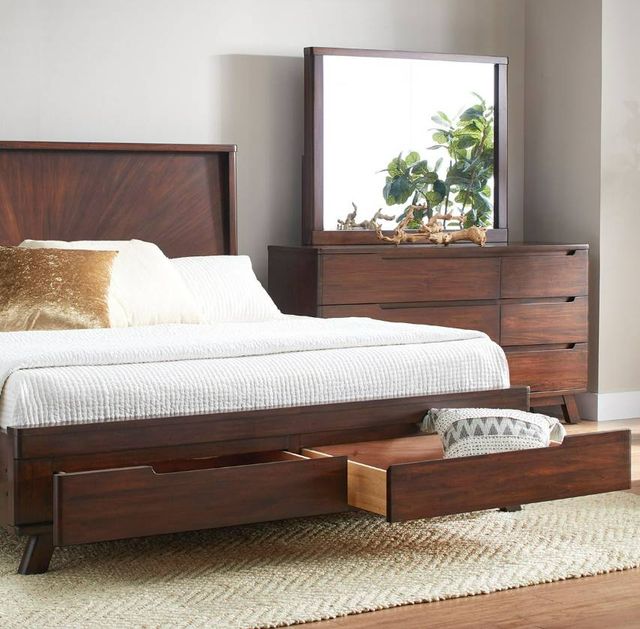Napa Furniture Design Sahara Brown Queen Panel Storage Bed-2