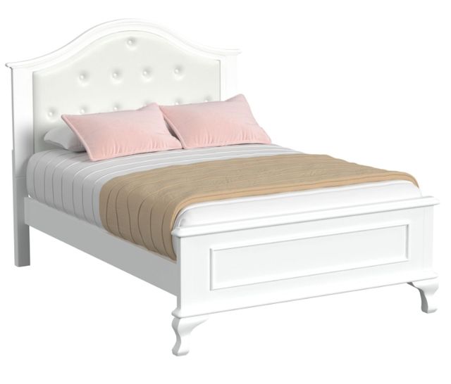 Elements International Jesse 3-Piece White Full Bedroom Set-1