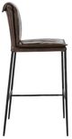 Classic Home Mayer Black/Truffle Brown 30" Leather Bar Stool-2