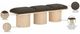 Meridian Furniture Pavilion 3-Piece Brown/Natural 54" Modular Bench-4