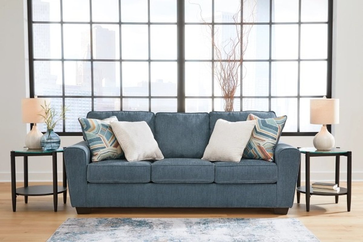Signature Design by Ashley Cashton Blue Sofa Gabriele BrandSource Home Furnishings