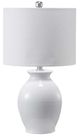 A & B Home Vale White Ceramic Table Lamp-0