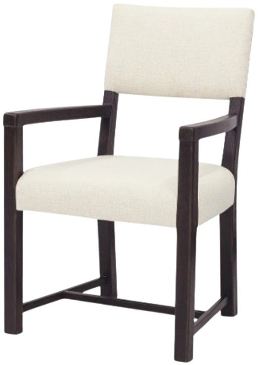Hooker® Furniture Driftwood Burnt Timber/Lovegood Bisque Dining Arm Chair-3