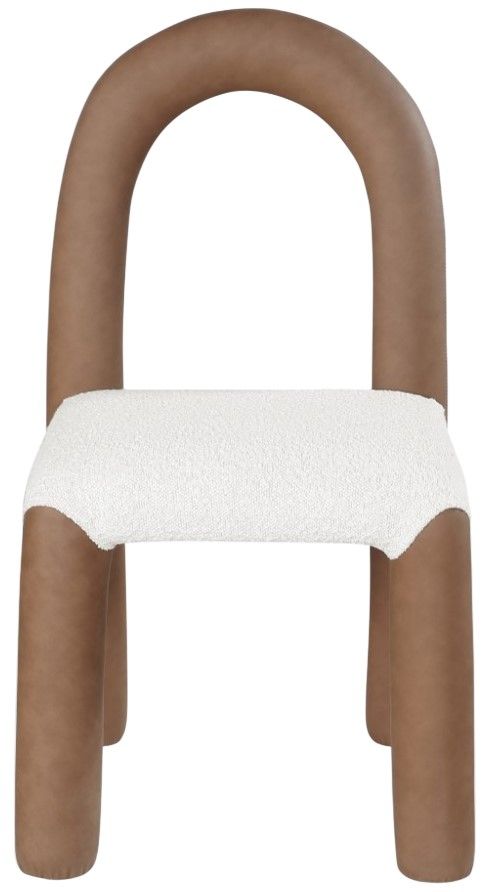 Meridian Furniture Amari Brown/Cream Upholstered Dining Chair-1