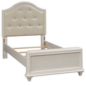 Liberty Furniture Stardust Iridescent White Twin Panel Youth Bed