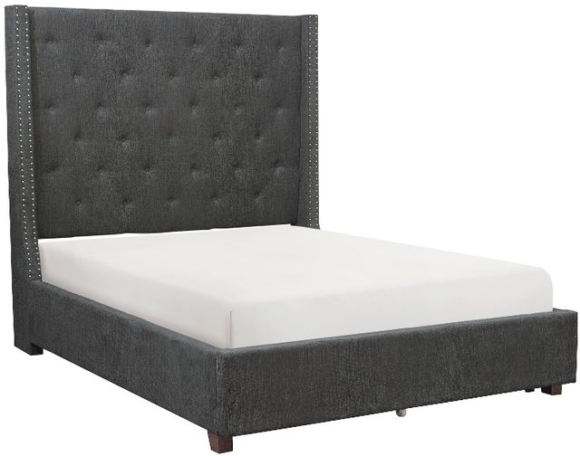 Homelegance® Fairborn Gray Upholstered Full Platform Bed-0