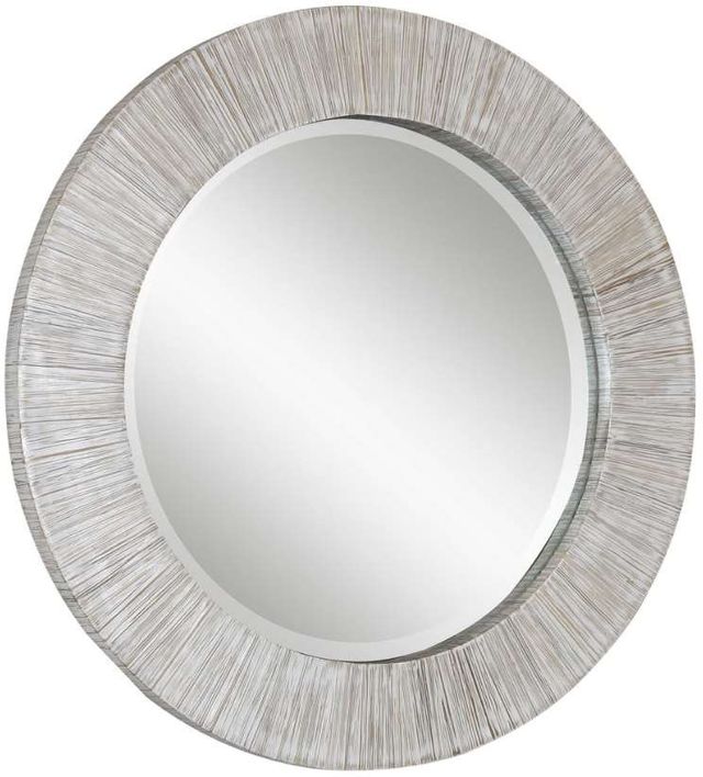 Uttermost® Repose Whitewash Round Mirror-3