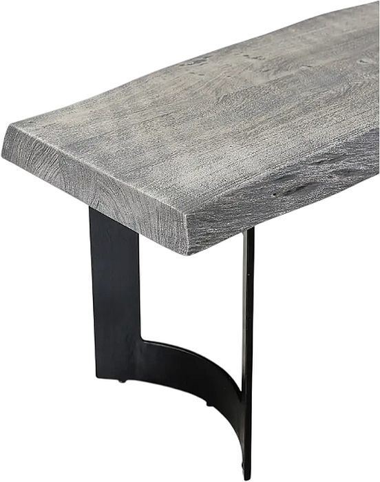 Moe's Home Collection Bent Light Grey Extra Small Bench-3