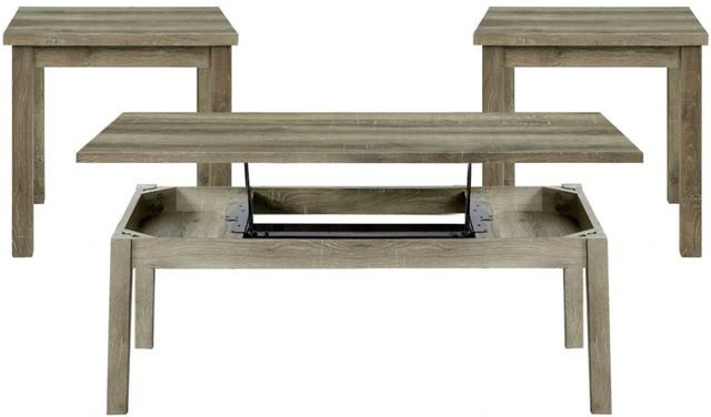 Elements International Oak Lawn 3-Piece Natural Occasional Table Set-0