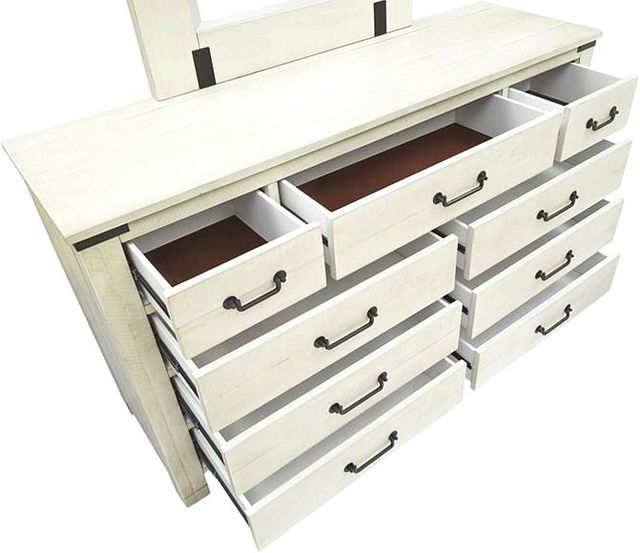 Magnussen Home® Chesters Mill Alabaster/Aged Iron Drawer Dresser-3