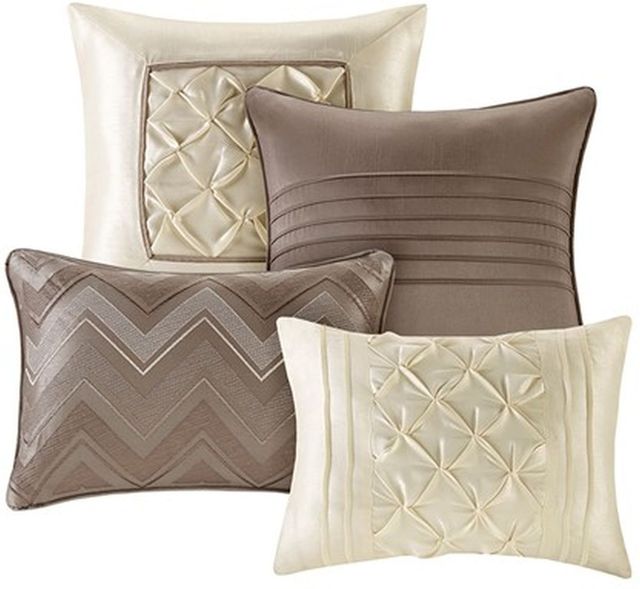 Olliix by Madison Park Essentials Taupe King Joella 24 Piece Room in a Bag-4