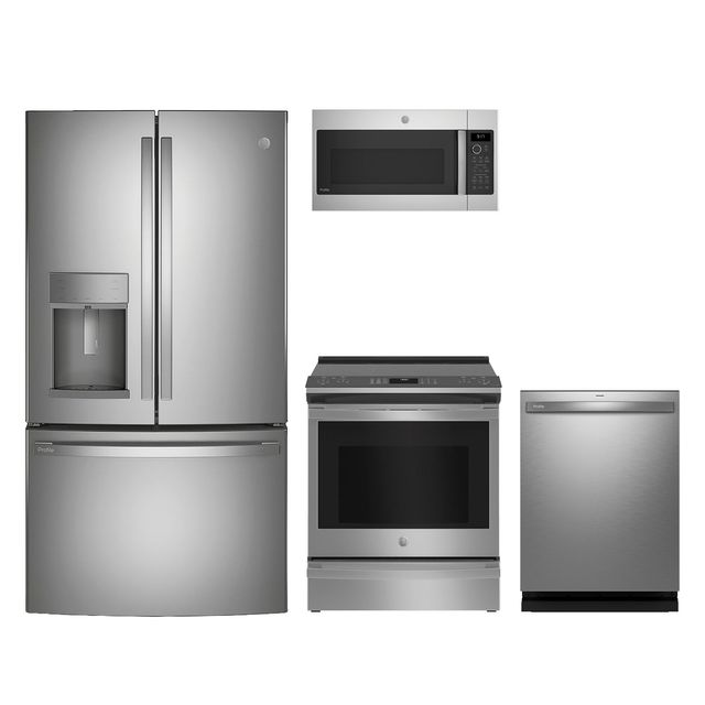 GE Profile 4 Piece Stainless Steel Kitchen Package-0