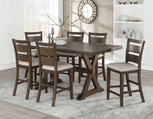 Urban Styles Furniture Whitney 7-Piece Tabbaco Counter Height Dining Set-2