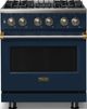 Viking® 5 Series 30" Slate Blue Pro Style Dual Fuel (LP) Range with Brushed Brass Trim-0