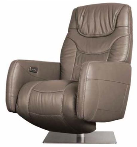 Fornirama 72 Brown Power Swivel Recliner with Power Adjustable Headrest-0