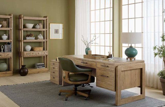 Hooker® Furniture EC Briar Light Wood/Verona Forest Swivel Tilt Executive Chair-1