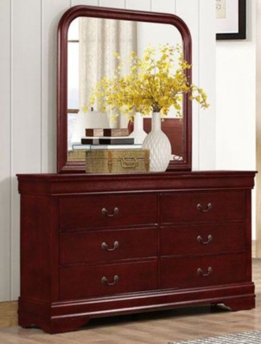 American Wholesale Furniture Louis Philippe Martini Cherry Mirror-1