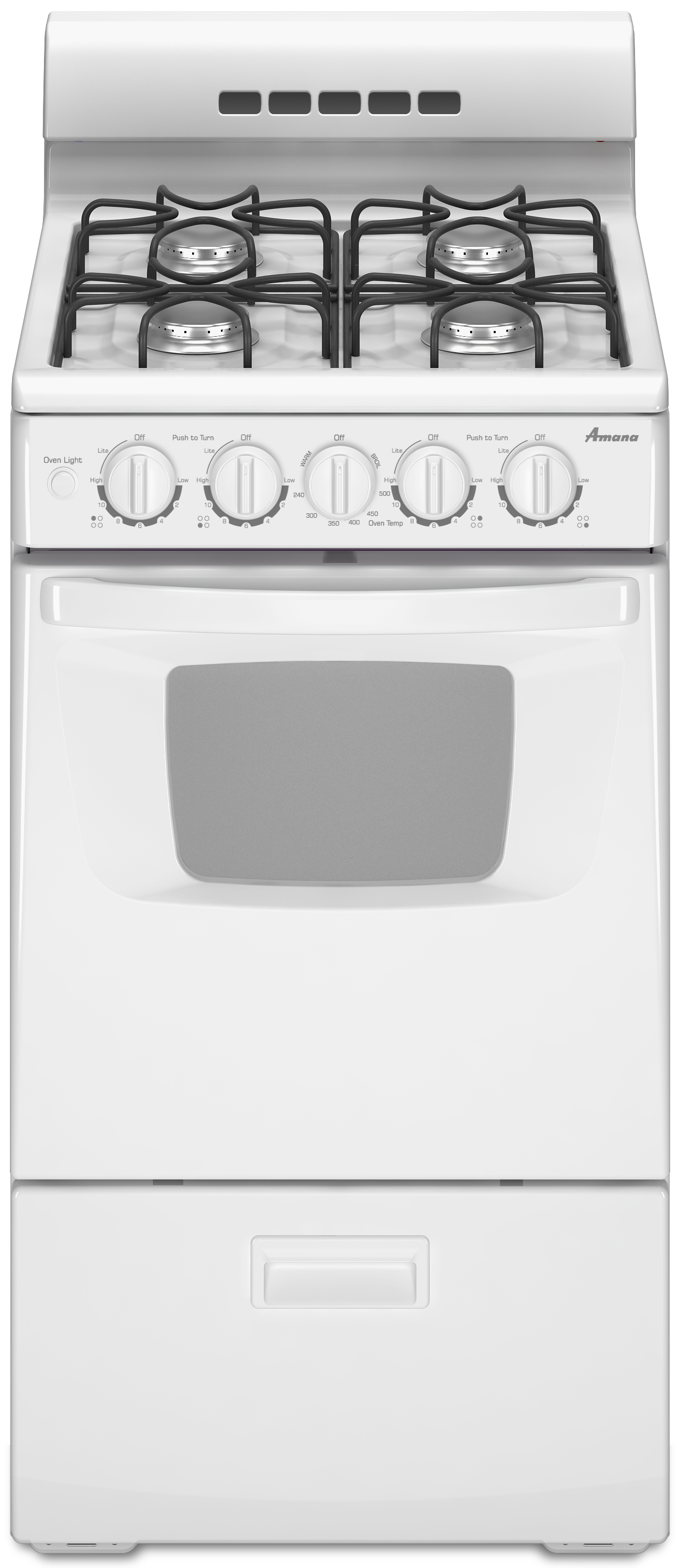 Amana® 20" White Freestanding Gas Range