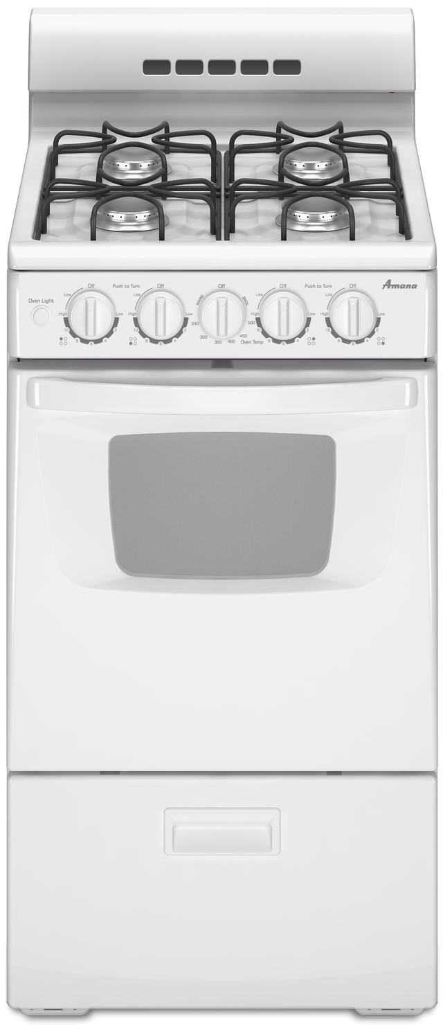 Amana® 20" White Freestanding Gas Range