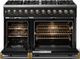 Viking® 5 Series 48" Onyx Pro Style Dual Fuel (NG) Range with Brushed Brass Trim-1