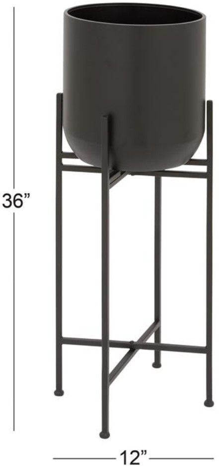 Deco Marche Black 36" Planter-1