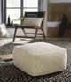Signature Design by Ashley® Adamont Ivory/Tan Pouf-3