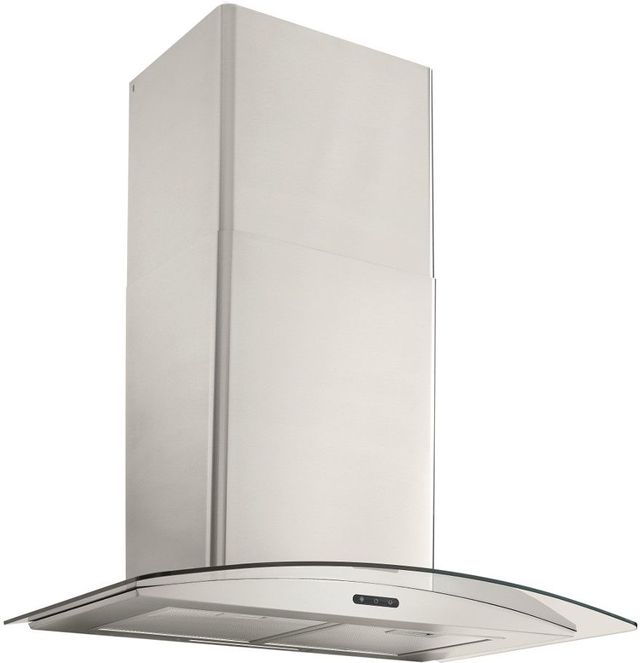 Broan® Elite EW46 Series 30" Stainless Steel Curved Glass Chimney Range Hood-1