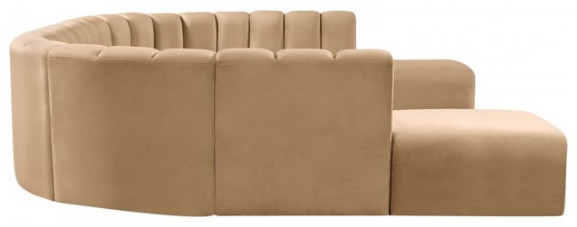 Meridian Furniture Arc 10-Piece Camel Velvet Sectional-3