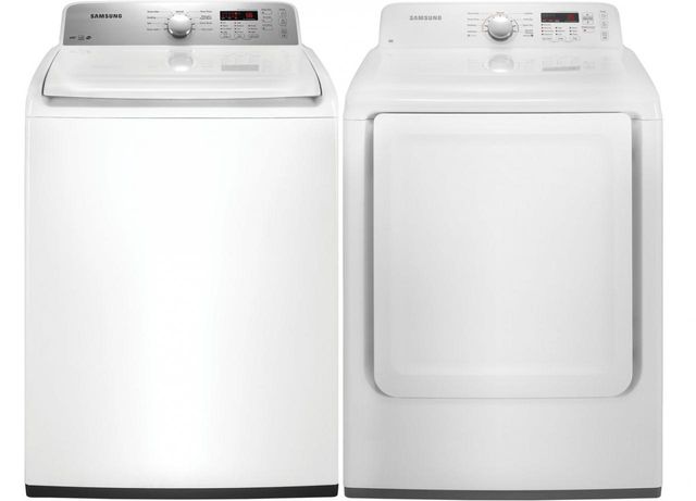 Samsung HE Top Load Washer Electric Dryer - WA400PJHDWR-DV400EWHDWR-0