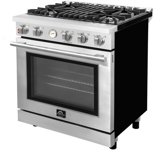 FORNO® Livorno 30" Stainless Steel Pro Style Gas Range-3