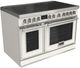 Fulgor Milano® Evoque 400 Series 48” Gloss White Pro Style Induction Range with Chrome Trim-0
