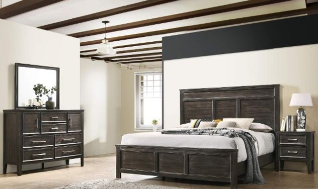 New Classic® Home Furnishings Andover 4-Piece Nutmeg Queen Panel Bedroom Set-1