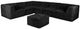 Furniture of America® Nappi Black Large L-Sectional with Ottoman-0